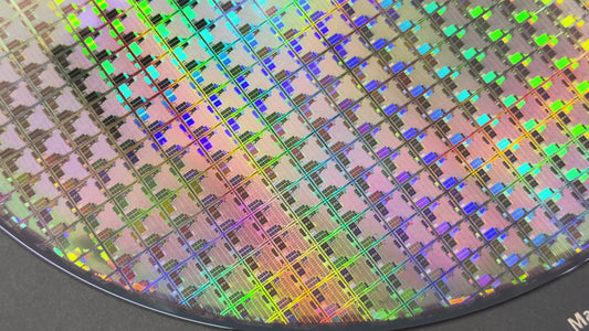 Framed 200mm Silicon Wafer: Multi Colored, Handmade in Silicon Valley