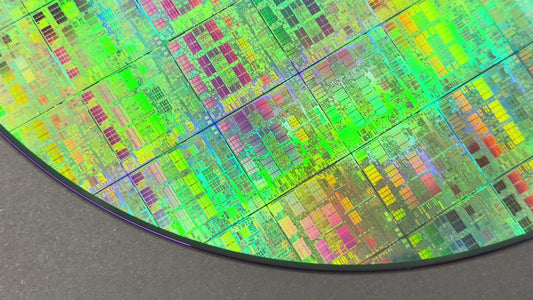 Framed 200mm Silicon Wafer: Multi Colored, Handmade in Silicon Valley