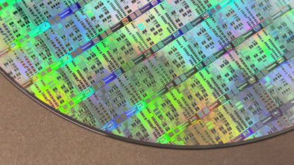 Framed 200mm Silicon Wafer: Multi Colored, Handmade in Silicon Valley