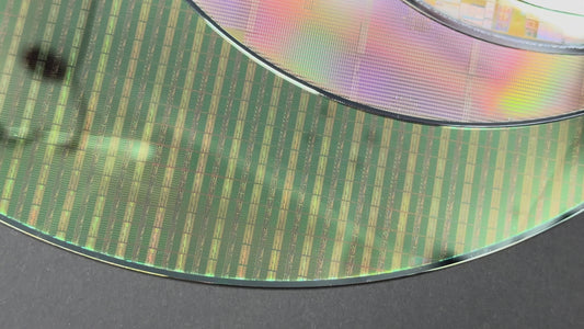 Silicon Wafer Evolution Framed Wall Art — 100mm to 300mm Progression Display