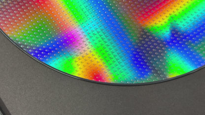 Framed 200mm Silicon Wafer: Multi Colored, Handmade in Silicon Valley