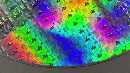 Framed 300mm Silicon Wafer: Rare Tech Display