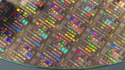 Framed 300mm Silicon Wafer: Rare Tech Display