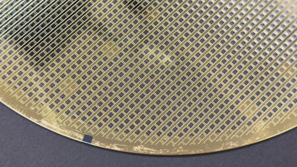 200mm Silicon Wafer Framed Wall Art — Multicolor Iridescent Display, Handmade in Silicon Valley