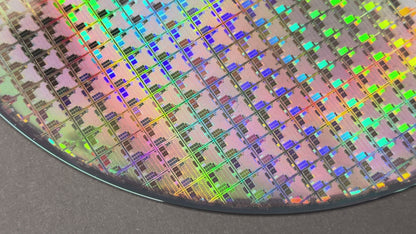 Framed 200mm Silicon Wafer: Multi Colored, Handmade in Silicon Valley