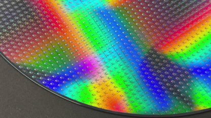 Framed 200mm Silicon Wafer: Multi Colored, Handmade in Silicon Valley