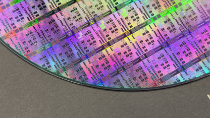 Framed 200mm Silicon Wafer: Multi Colored, Handmade in Silicon Valley