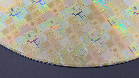 Framed 300mm Silicon Wafer: Rare Tech Display