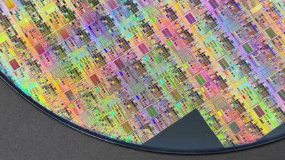 Framed 200mm Silicon Wafer: Multi Colored, Handmade in Silicon Valley