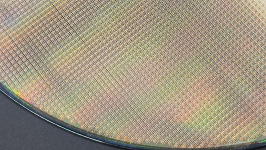 200mm Silicon Wafer Framed Wall Art — Multicolor Iridescent Display, Handmade in Silicon Valley