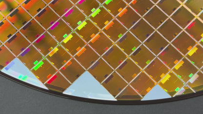 300mm Silicon Wafer Framed Wall Art — Single Collection, Rare 12 Inch Tech Display
